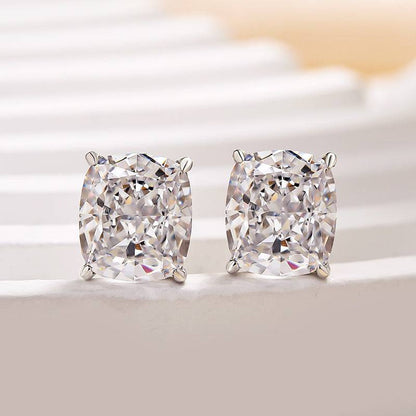 Lethrien 2 Carat Cushion Moissanite Earrings