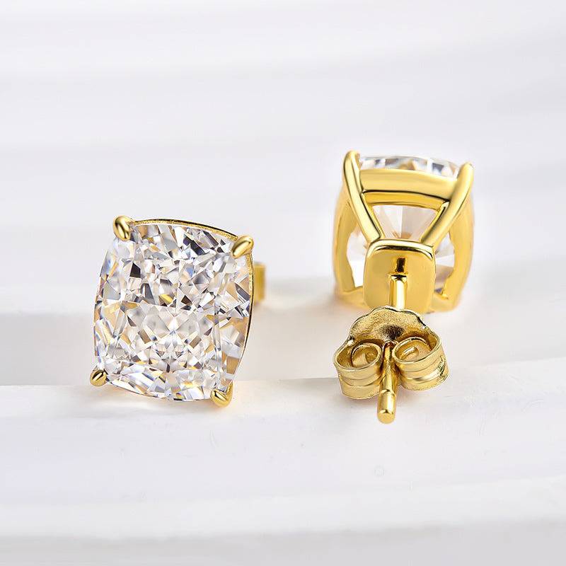 Lethrien 2 Carat Cushion Moissanite Earrings
