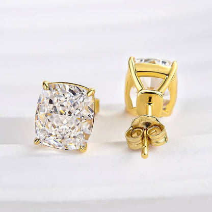 Lethrien 2 Carat Cushion Moissanite Earrings