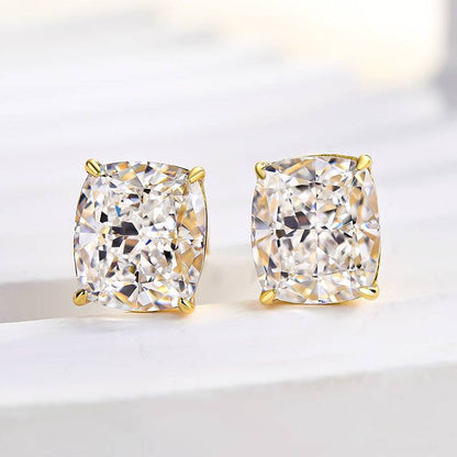 Lethrien 2 Carat Cushion Moissanite Earrings