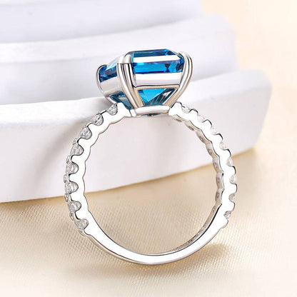 Arwenethia 4.5 Carat Asscher Solitaire Moissanite Ring