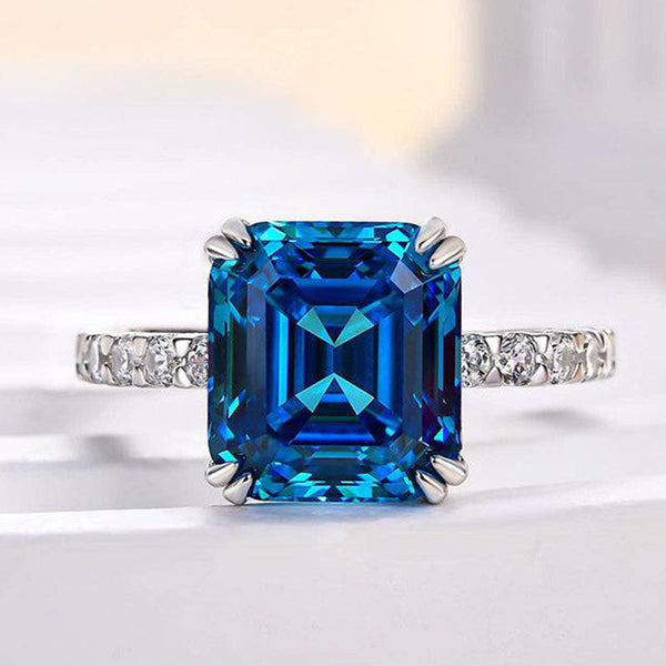 Arwenethia 4.5 Carat Asscher Solitaire Moissanite Ring