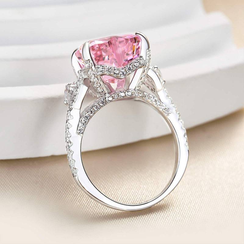 Orindiel 5 Carat Heart Solitaire Sapphire Ring in 925 Silver