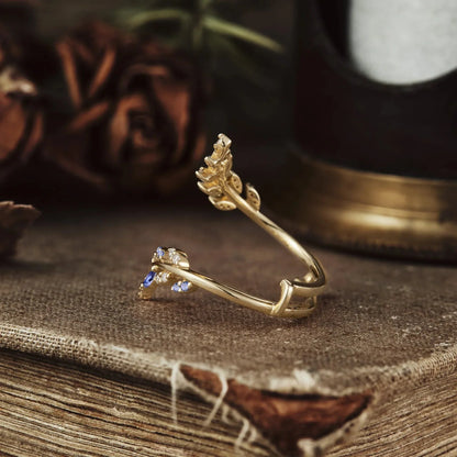 Hyrelwen 0.2 Carat Marquise Stackable Sapphire Band in 925 Silver