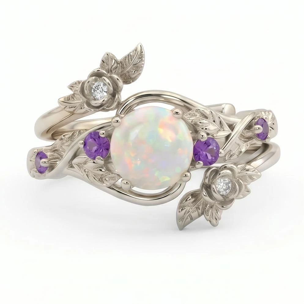 Nisilwen Opal Ring Set