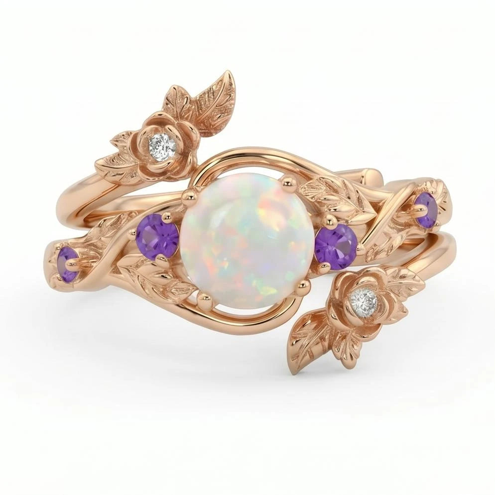 Nisilwen Opal Ring Set